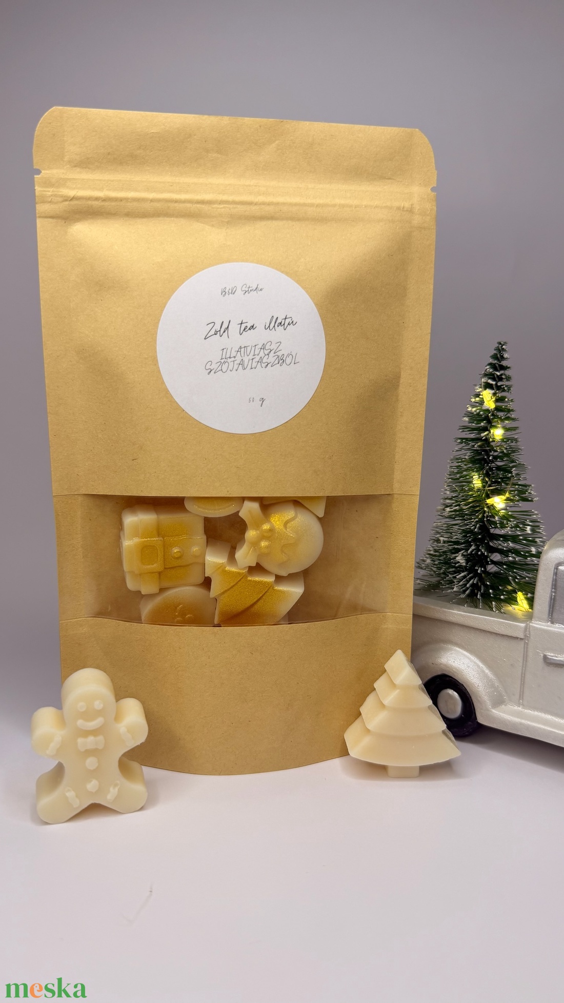 Zöld tea illatú illatviasz - otthon & életmód - gyertya, illat, aroma - illatviasz - Meska.hu