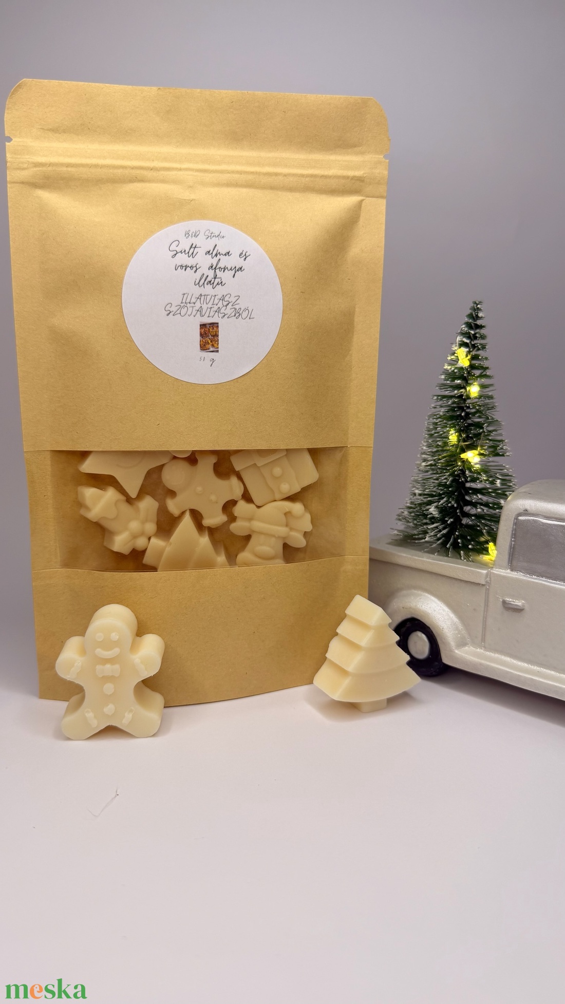 Sült alma és vörös áfonya illatú illatviasz - otthon & életmód - gyertya, illat, aroma - illatviasz - Meska.hu