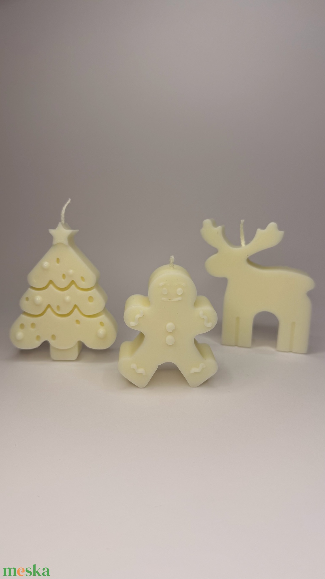 Fenyőfa, szarvas és mézi alakú szójaviasz gyertya - otthon & életmód - gyertya, illat, aroma - gyertya - Meska.hu