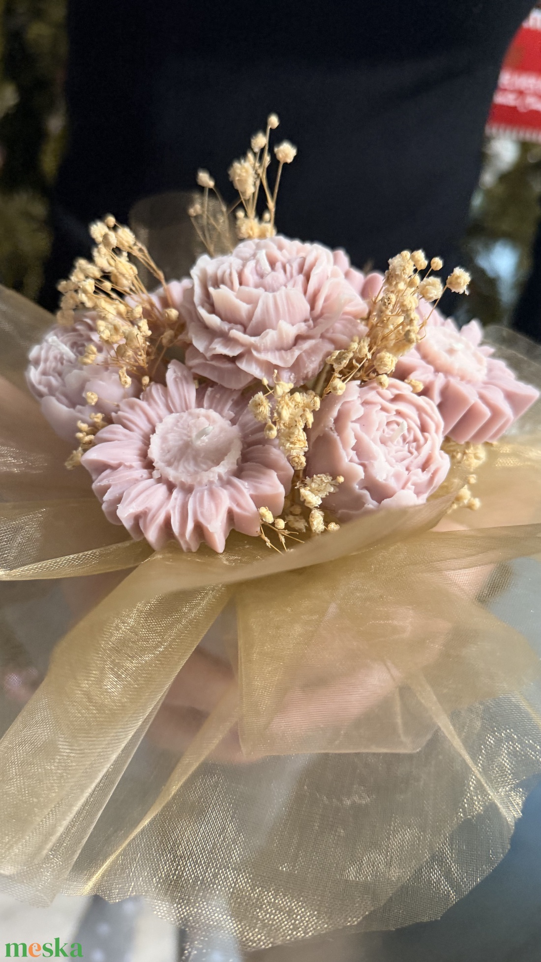 Gyertya virág box - otthon & életmód - gyertya, illat, aroma - gyertya - Meska.hu