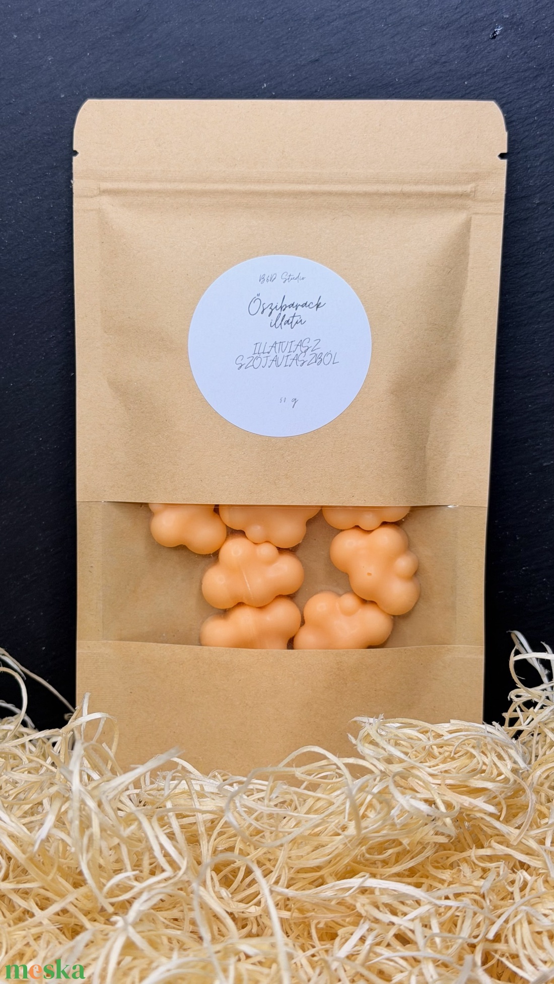 Őszibarack illatú illatviasz - otthon & életmód - gyertya, illat, aroma - illatviasz - Meska.hu