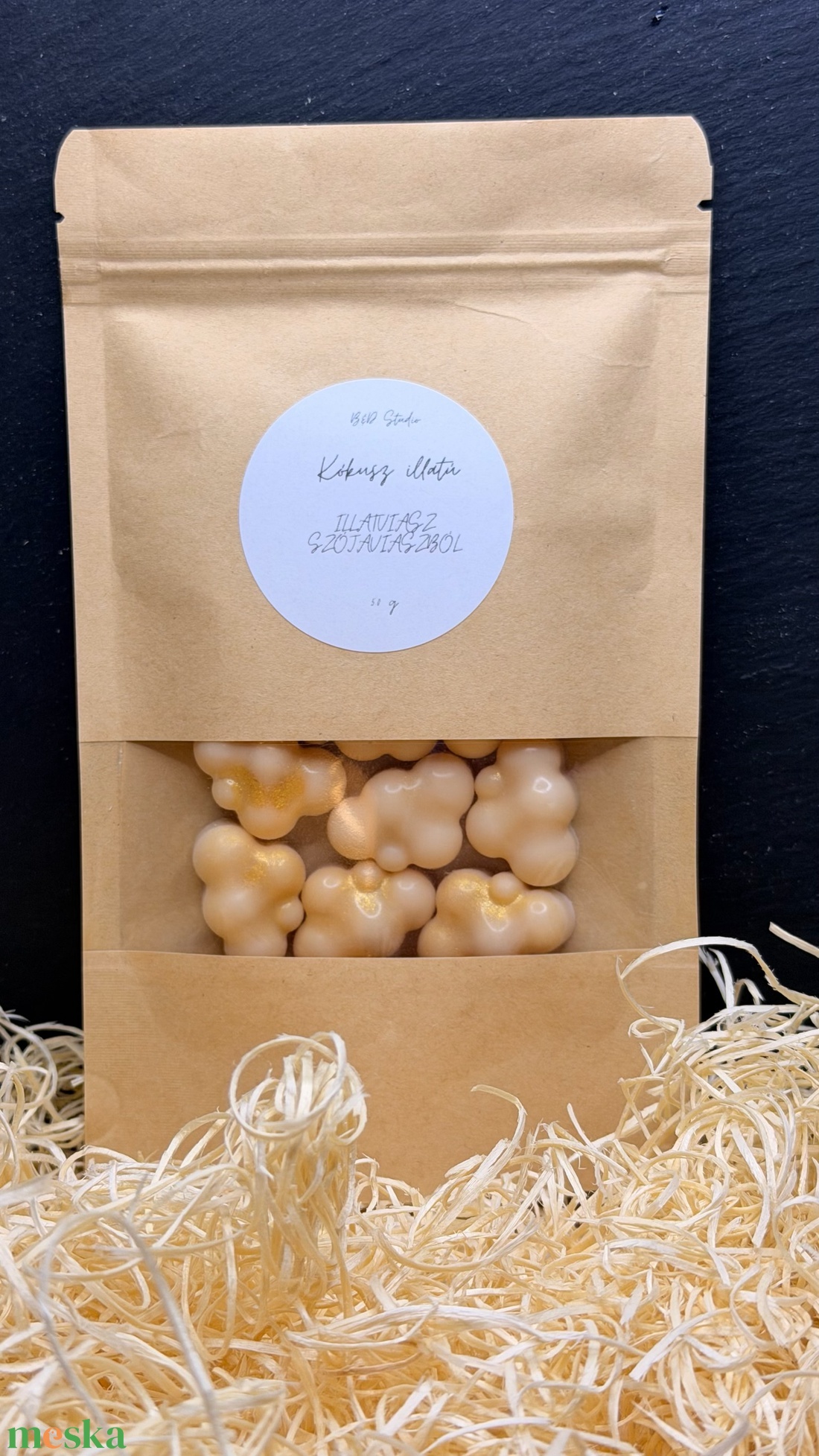 Kókusz illatviasz - INGYENES FOXPOST ÉS SAMEDAY SZÁLLÍTÁS* - otthon & életmód - gyertya, illat, aroma - illatviasz - Meska.hu