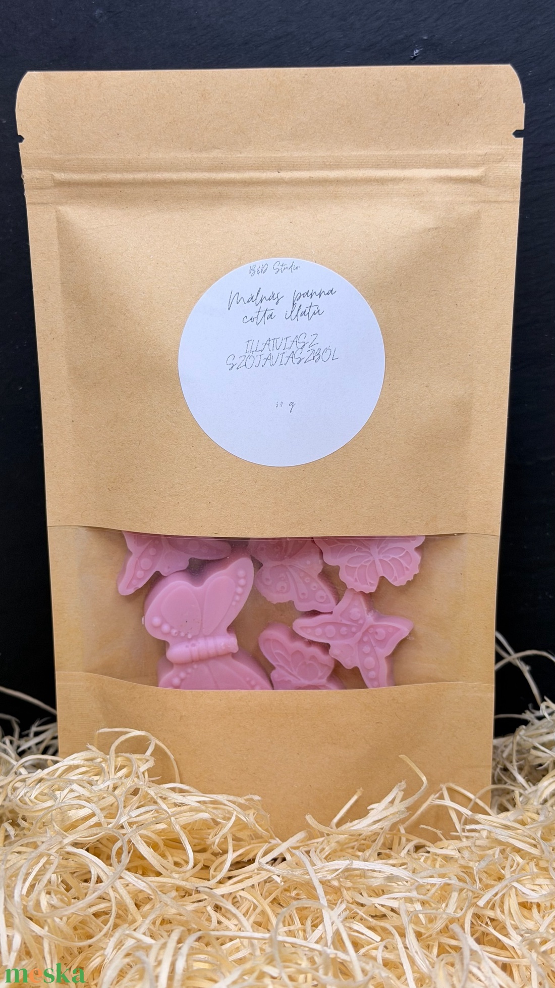 Málnás panna cotta illatú illatviasz - otthon & életmód - gyertya, illat, aroma - illatviasz - Meska.hu