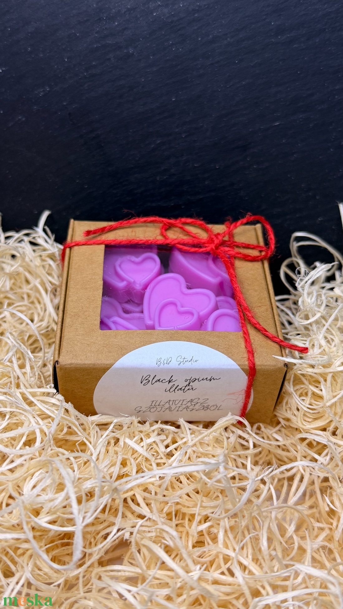 Black opium illatú illatviasz - otthon & életmód - gyertya, illat, aroma - illatviasz - Meska.hu