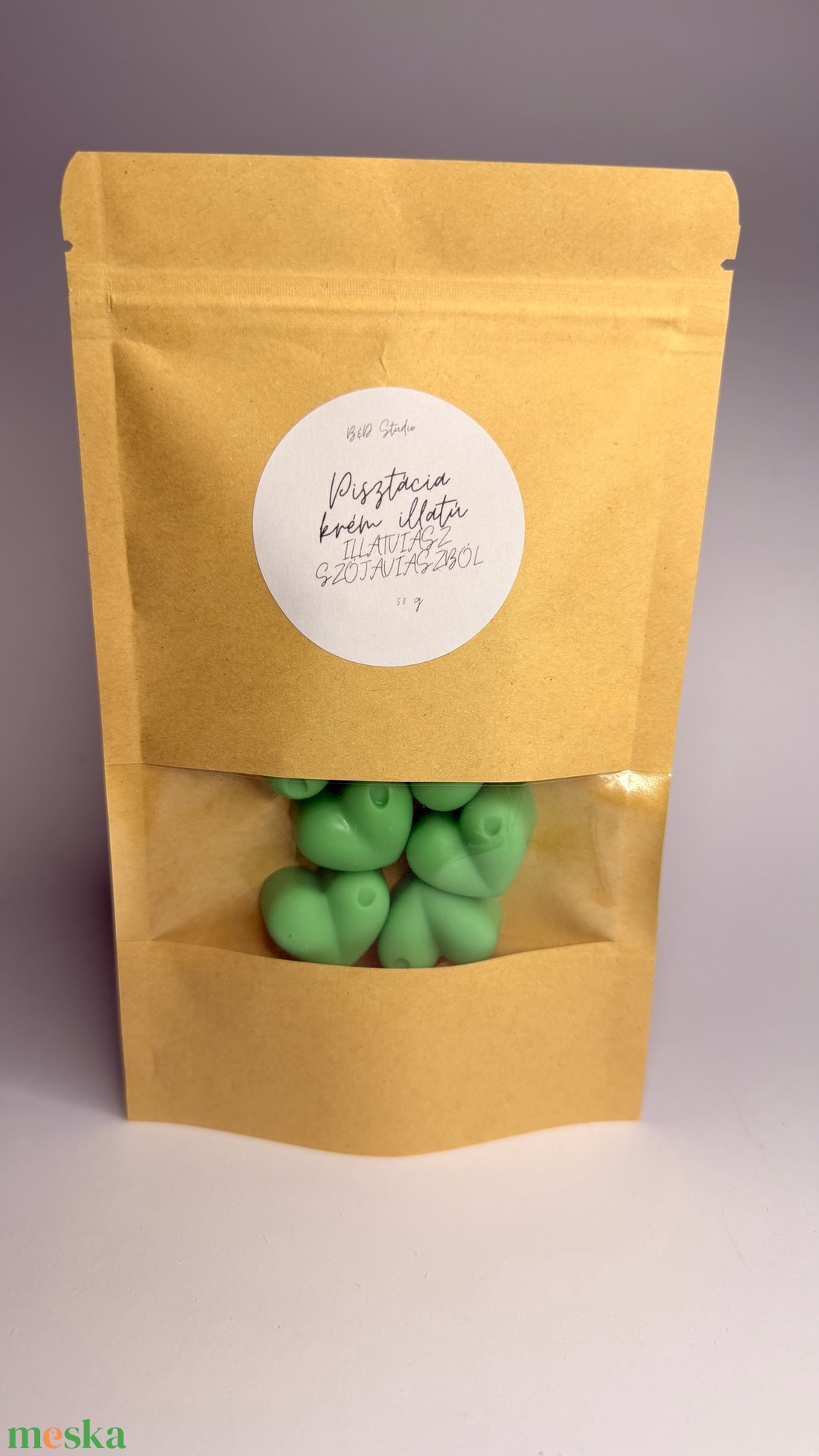 Pisztácia krém illatú illatviasz - otthon & életmód - gyertya, illat, aroma - illatviasz - Meska.hu