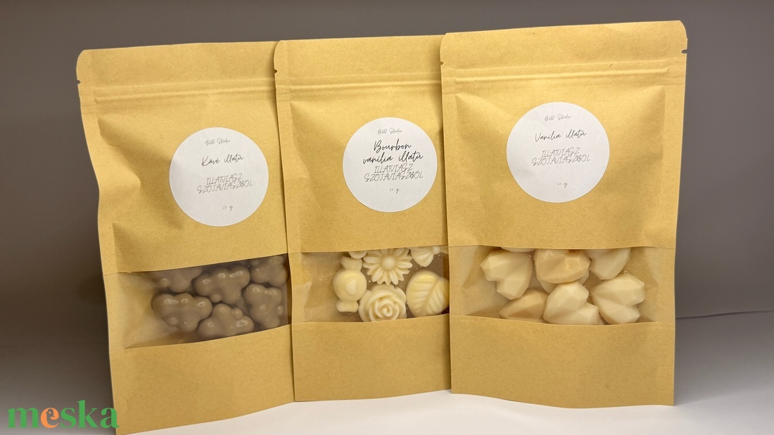 Vanília és kávé illatviasz válogatás - INGYENES FOXPOST ÉS SAMEDAY SZÁLLÍTÁS* - otthon & életmód - gyertya, illat, aroma - illatviasz - Meska.hu