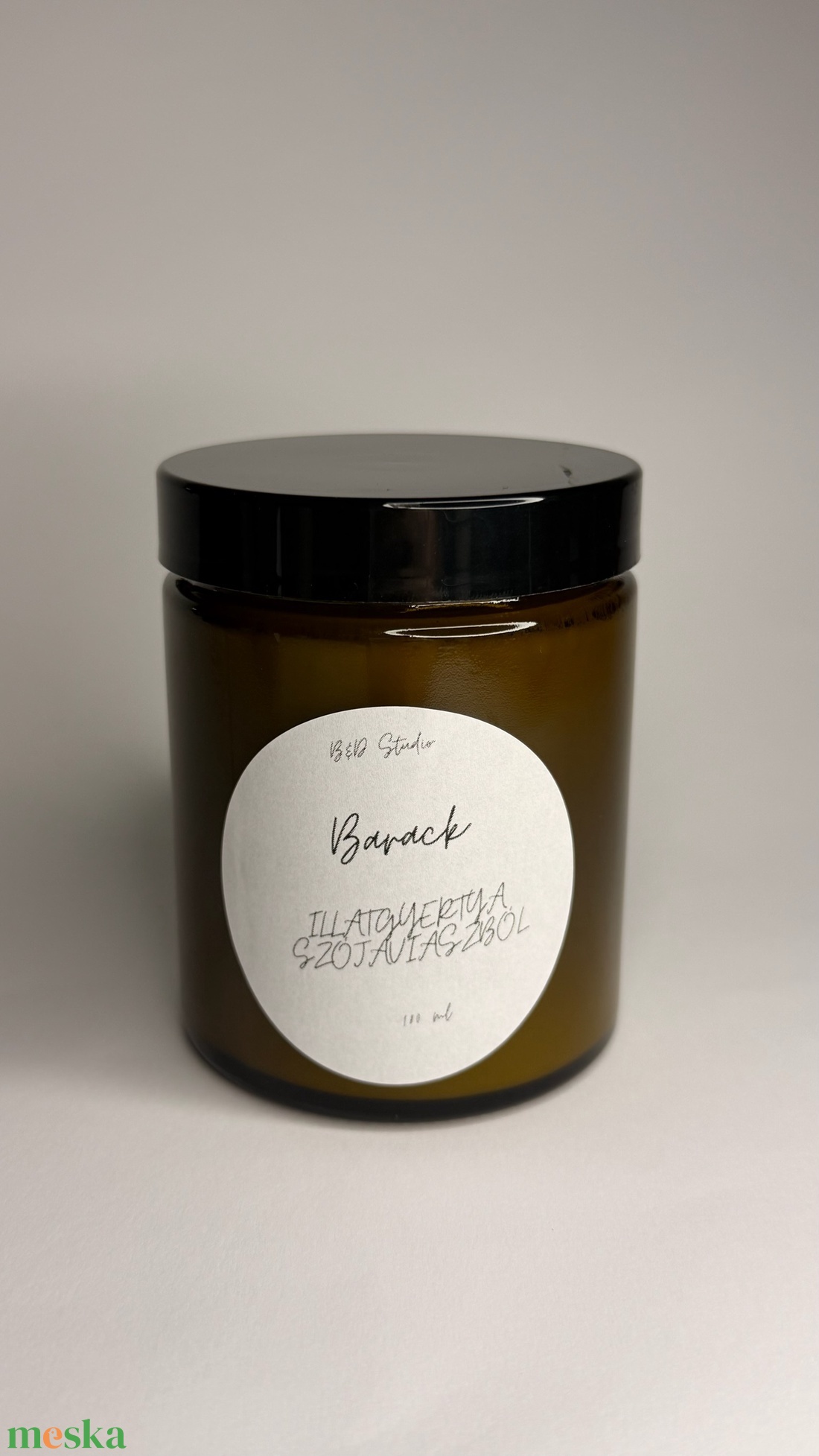 Barack illatgyertya szójaviaszból - INGYENES FOXPOST ÉS SAMEDAY SZÁLLÍTÁS - otthon & életmód - gyertya, illat, aroma - gyertya - Meska.hu