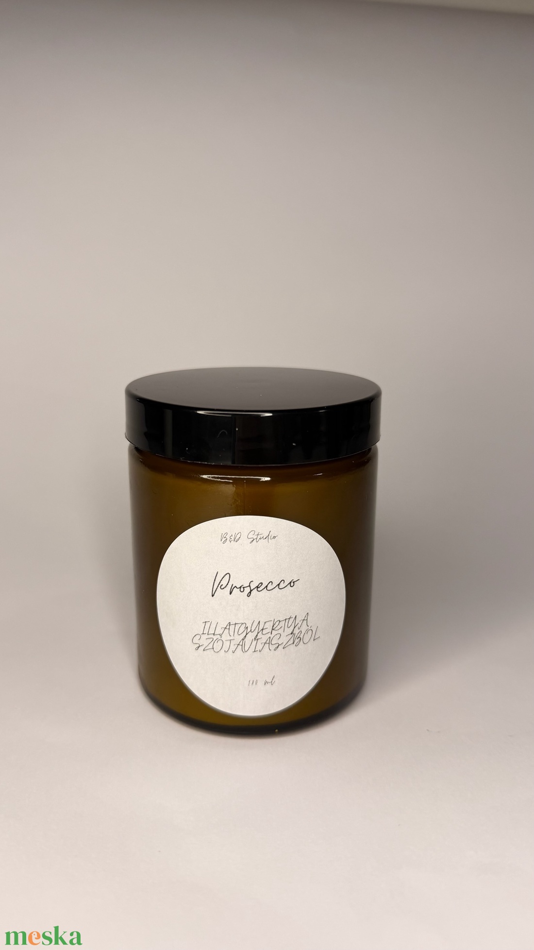 Prosecco illatgyertya szójaviaszból - INGYENES FOXPOST ÉS SAMEDAY SZÁLLÍTÁS - otthon & életmód - gyertya, illat, aroma - gyertya - Meska.hu