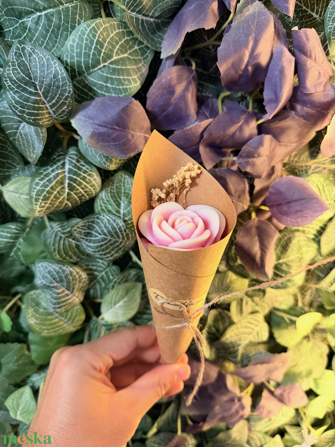 Illatviasz virág bazsarózsa illattal - otthon & életmód - gyertya, illat, aroma - illatviasz - Meska.hu