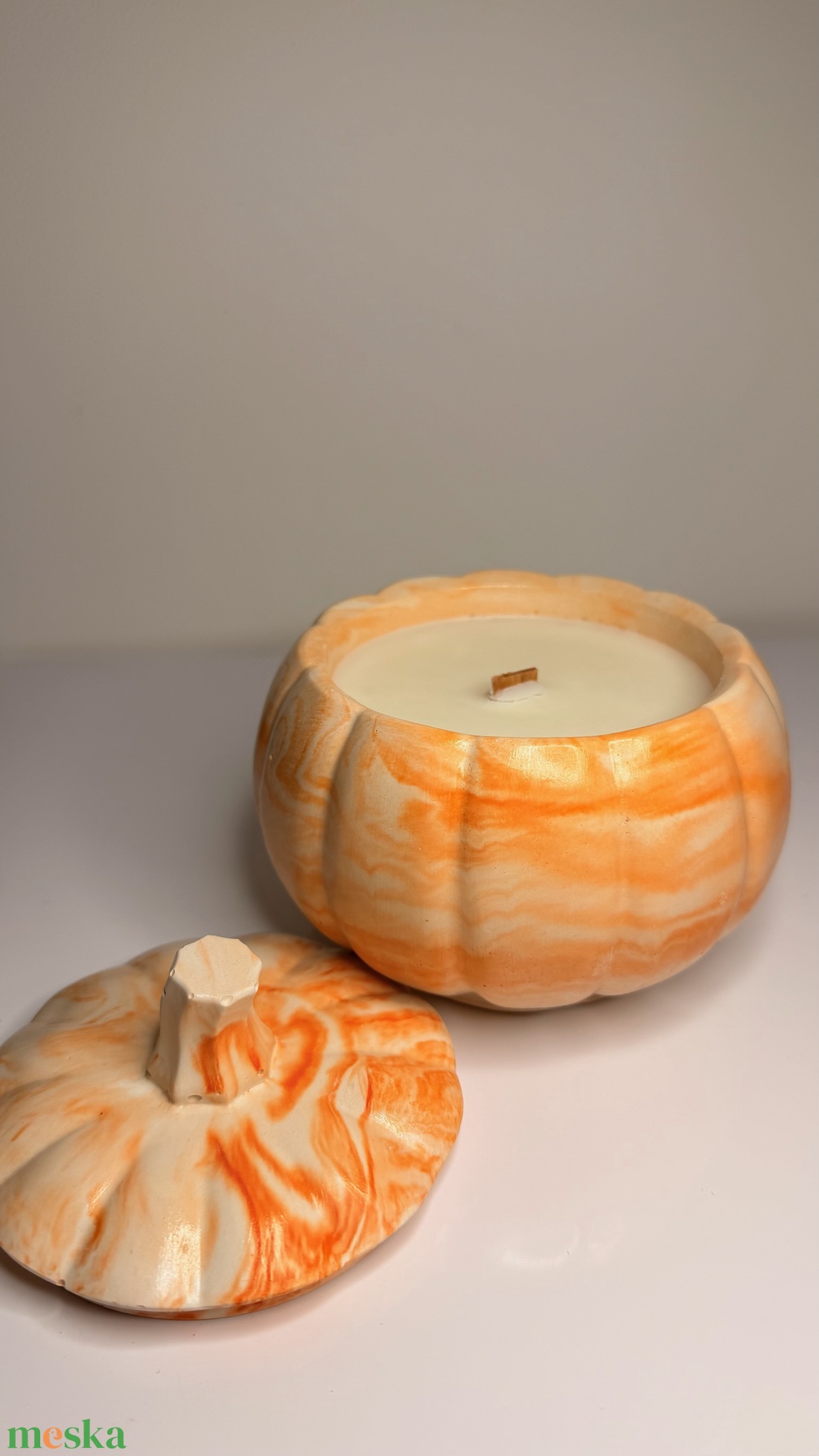 Pumpkin spice illatgyertya szójaviaszból - otthon & életmód - gyertya, illat, aroma - gyertya - Meska.hu