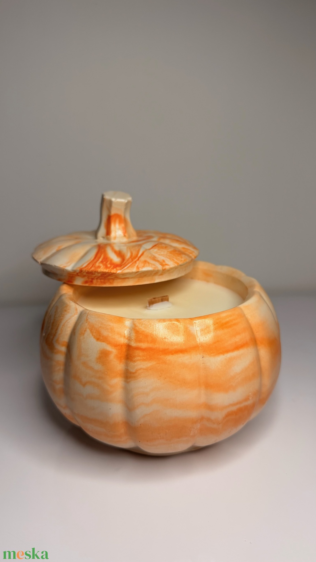 Pumpkin spice illatgyertya szójaviaszból - otthon & életmód - gyertya, illat, aroma - gyertya - Meska.hu