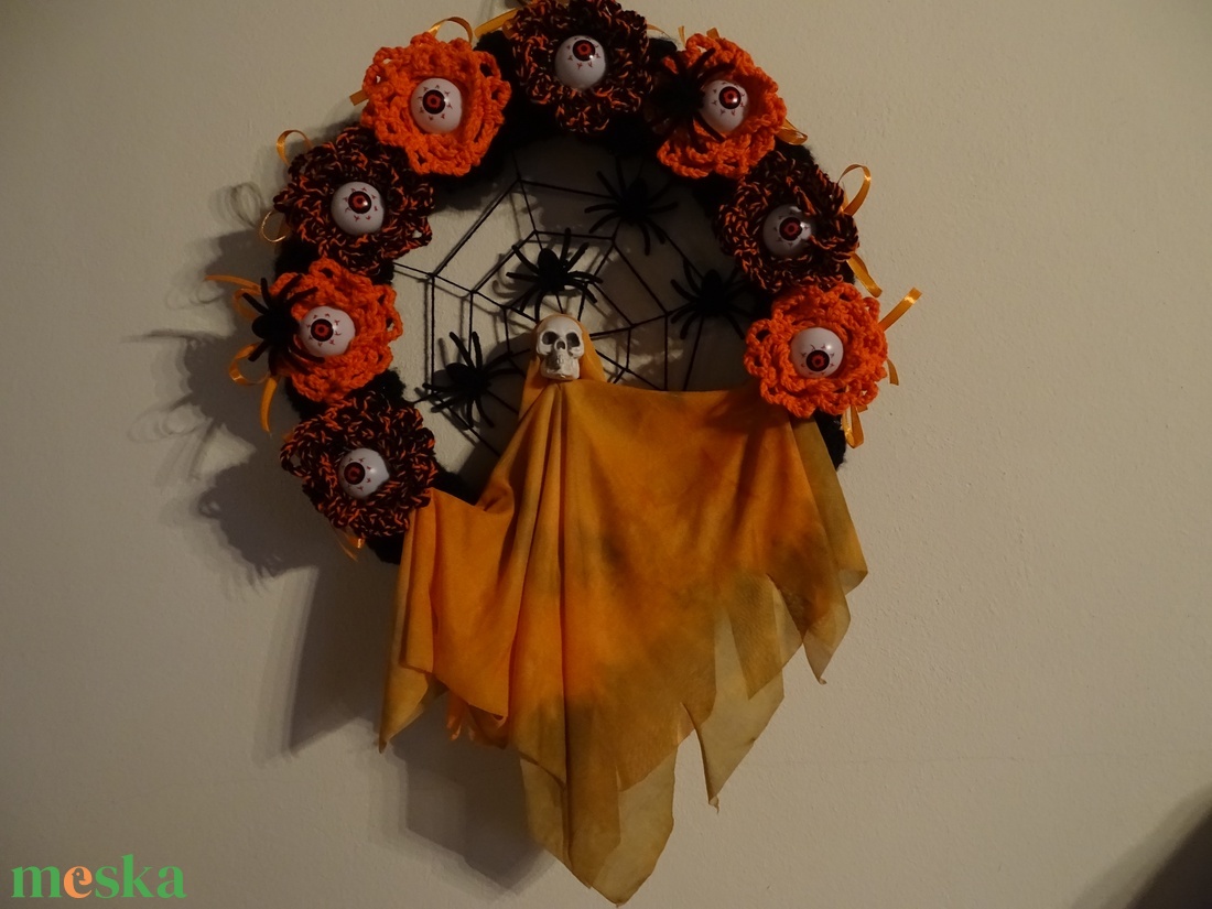 Halloweeni ajtódísz - otthon & életmód - dekoráció - ajtó- és ablak dekoráció - ajtódísz & kopogtató - Meska.hu
