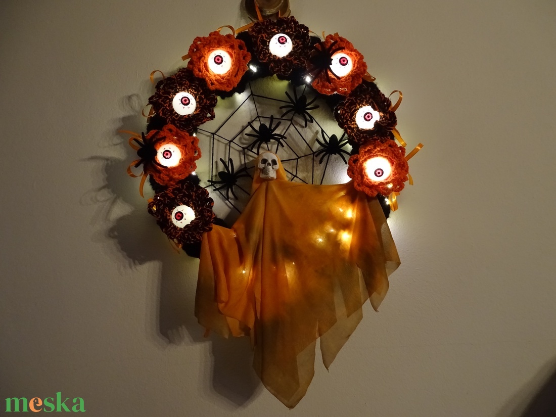 Halloweeni ajtódísz - otthon & életmód - dekoráció - ajtó- és ablak dekoráció - ajtódísz & kopogtató - Meska.hu