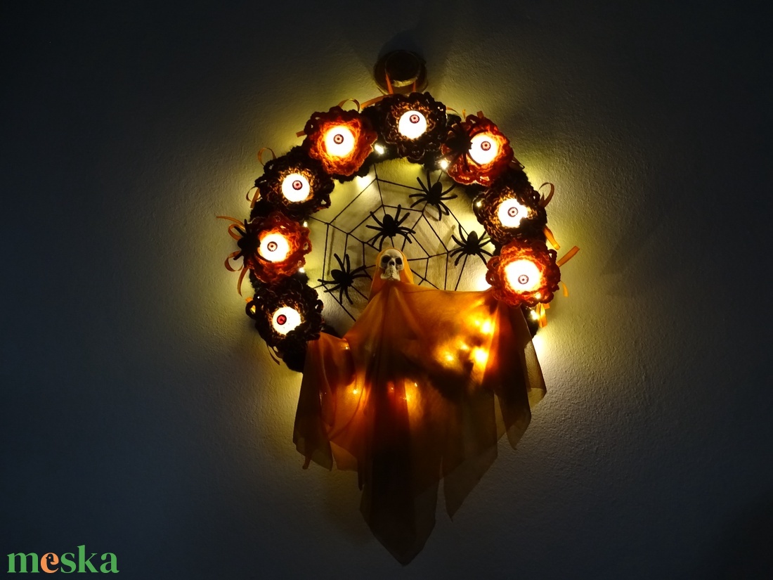 Halloweeni ajtódísz - otthon & életmód - dekoráció - ajtó- és ablak dekoráció - ajtódísz & kopogtató - Meska.hu