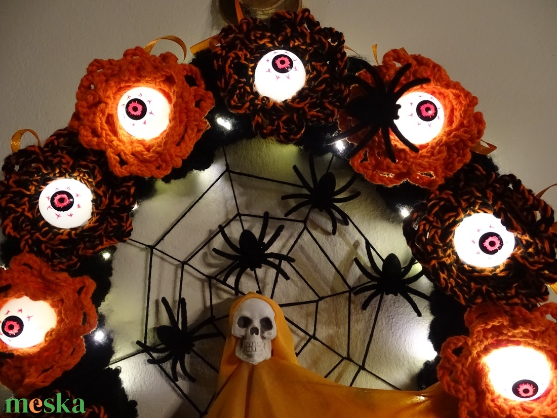 Halloweeni ajtódísz - otthon & életmód - dekoráció - ajtó- és ablak dekoráció - ajtódísz & kopogtató - Meska.hu