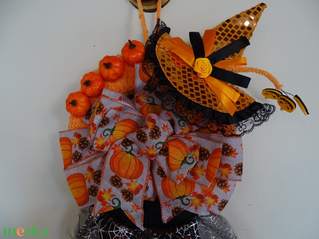 Halloweeni ajtódísz - otthon & életmód - dekoráció - ajtó- és ablak dekoráció - ajtódísz & kopogtató - Meska.hu