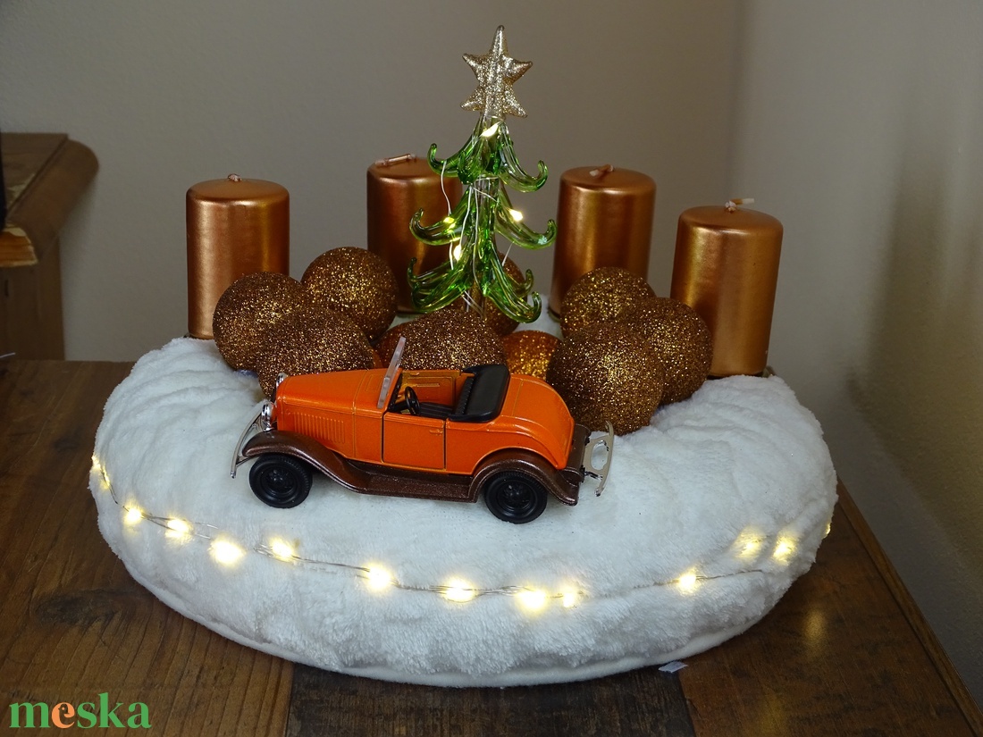 Adventi asztaldísz - karácsony - karácsonyi lakásdekoráció - ünnepi asztaldekoráció - Meska.hu