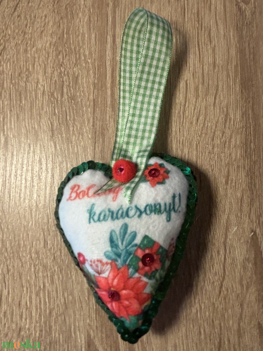 Karácsonyfadísz filcből - karácsony - karácsonyi lakásdekoráció - karácsonyfadíszek - Meska.hu