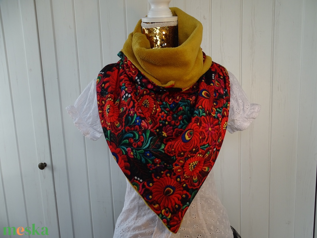 Matyó mintás kendő - ruha & divat - sál, sapka, kendő - sál - Meska.hu