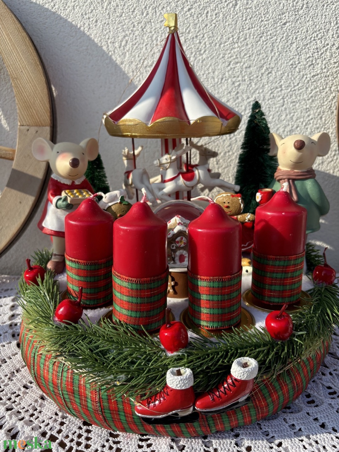 Adventi asztaldísz - karácsony - adventi díszek - adventi koszorú - Meska.hu Adventi asztaldísz - karácsony - adventi díszek - adventi koszorú - Meska.hu