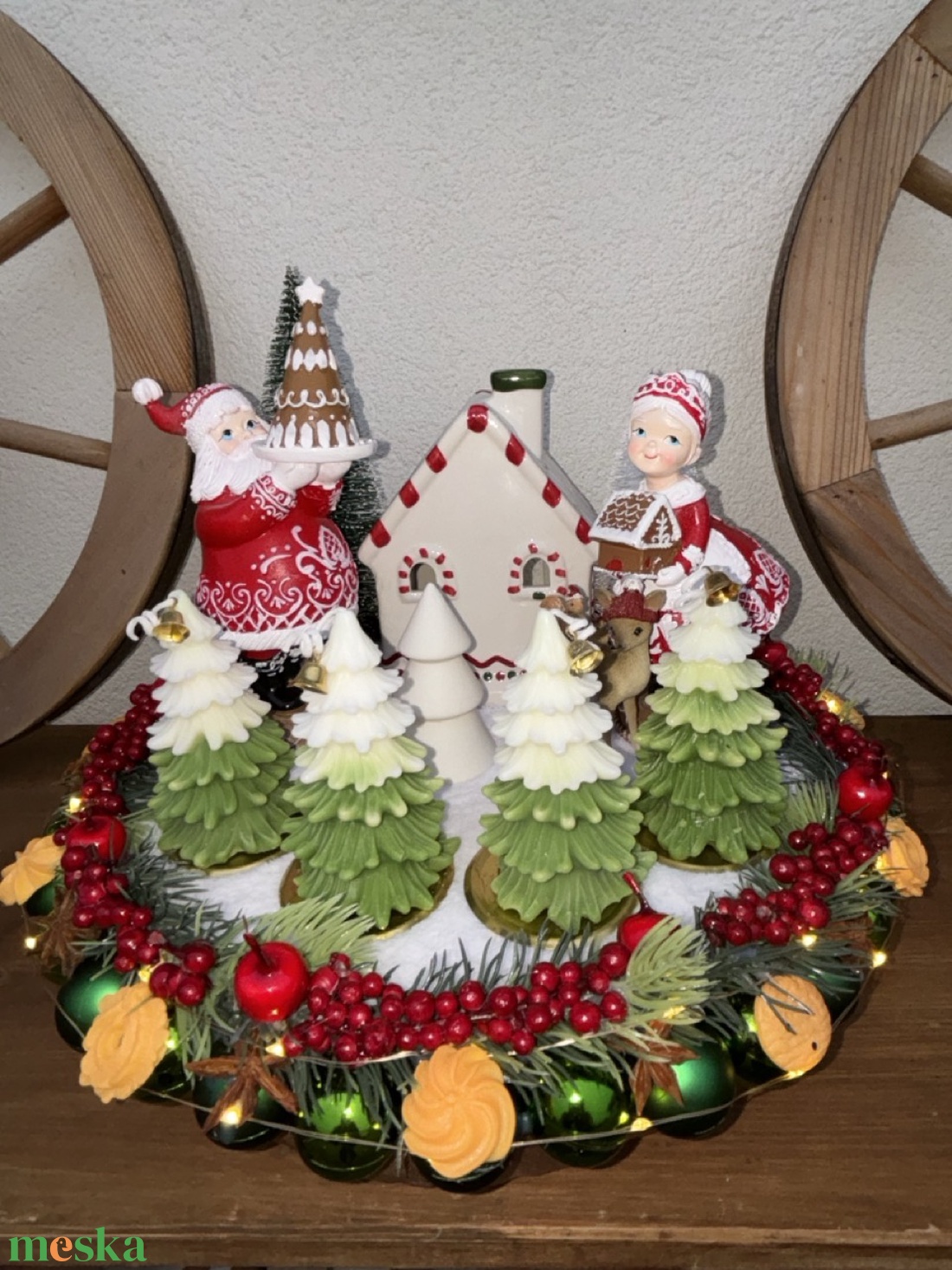 Adventi asztaldísz - karácsony - adventi díszek - adventi koszorú - Meska.hu
