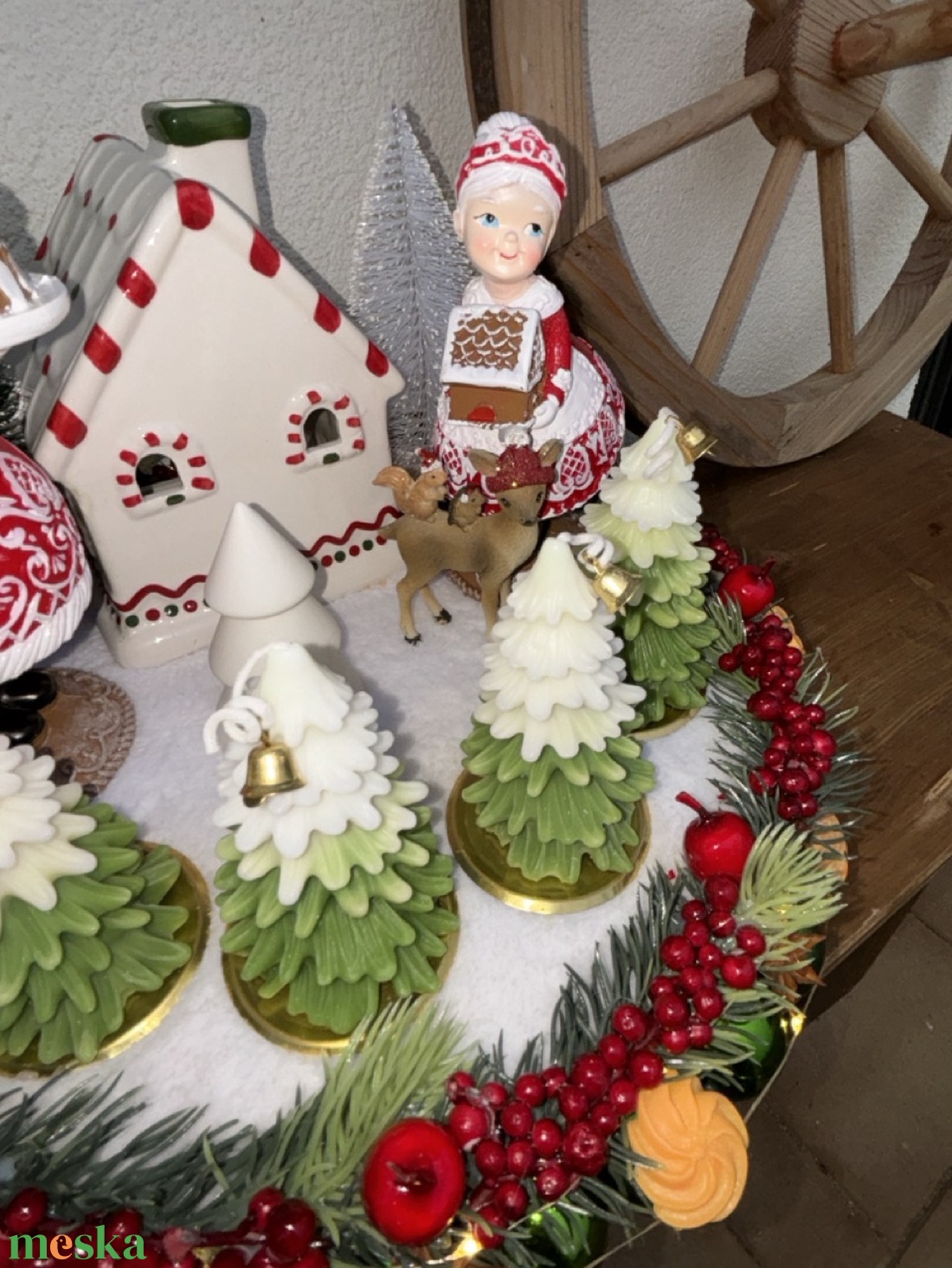 Adventi asztaldísz - karácsony - adventi díszek - adventi koszorú - Meska.hu
