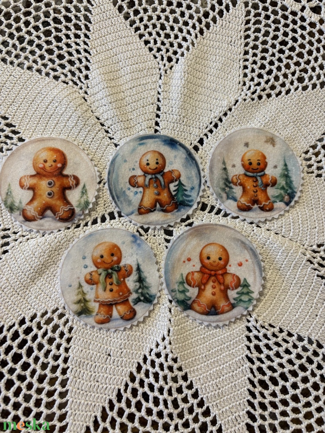 Mézeskalács mintás könyvjelző - könyv & zene - könyvjelző - Meska.hu