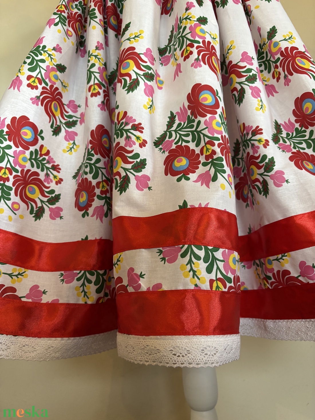 Matyó mintás néptáncos szoknya - ruha & divat - női ruha - szoknya - Meska.hu