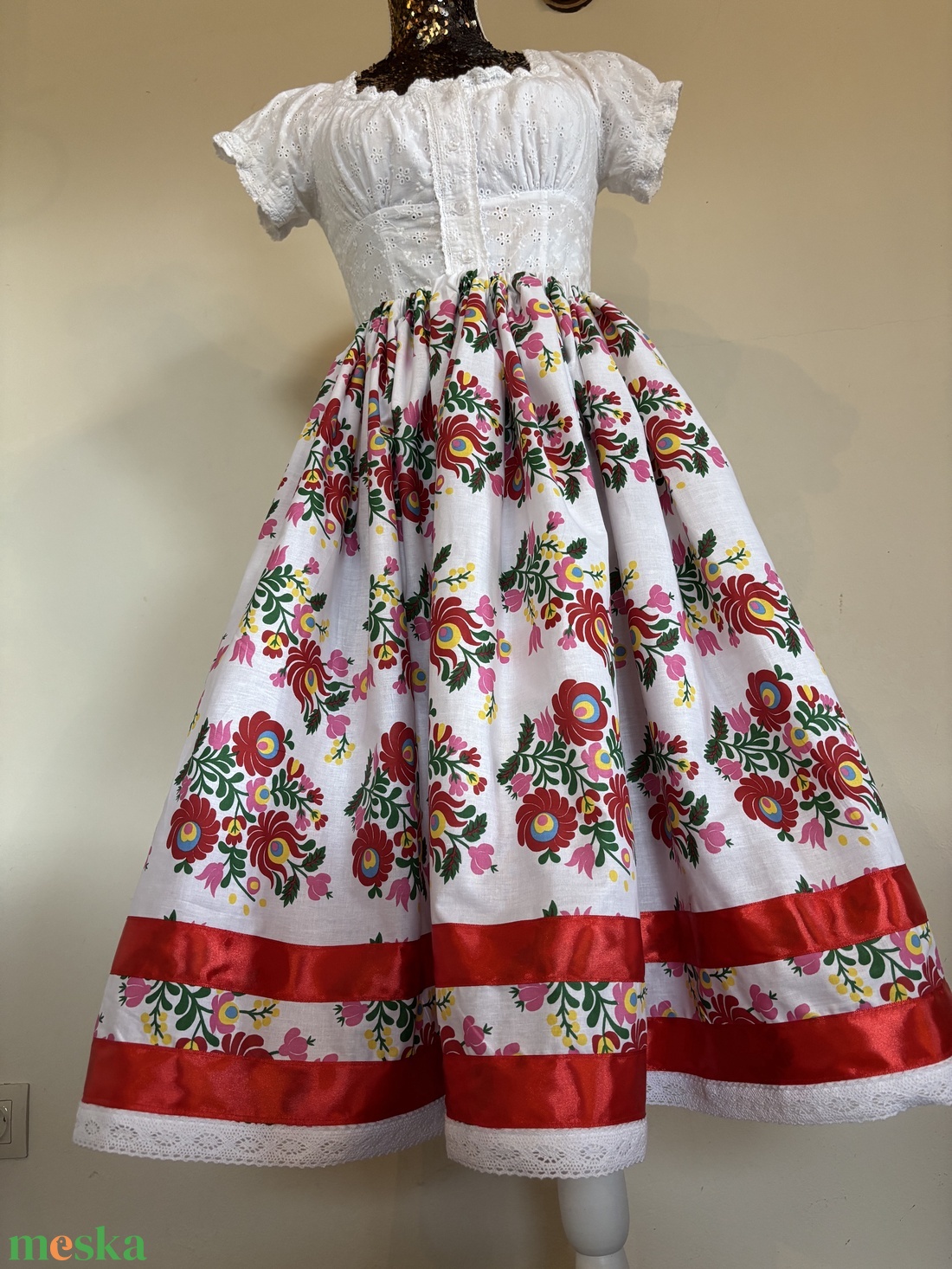 Matyó mintás néptáncos szoknya - ruha & divat - női ruha - szoknya - Meska.hu