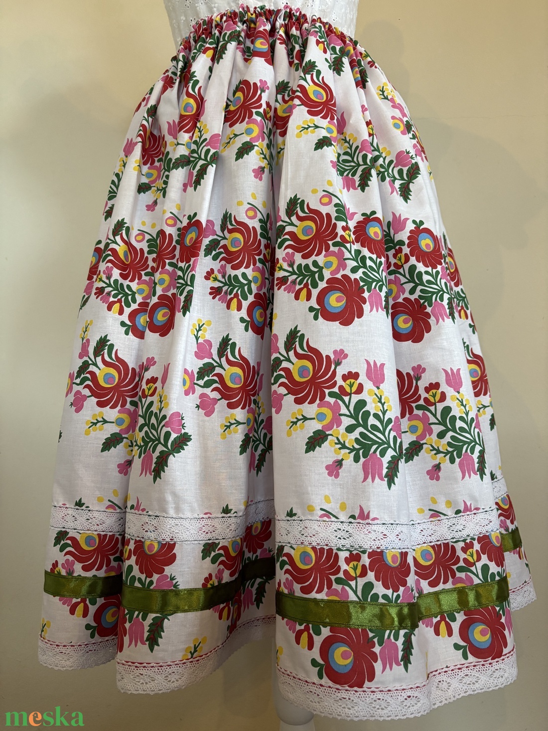 Matyó mintás néptáncos szoknya - ruha & divat - női ruha - szoknya - Meska.hu