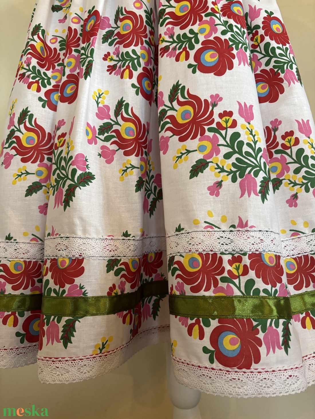 Matyó mintás néptáncos szoknya - ruha & divat - női ruha - szoknya - Meska.hu