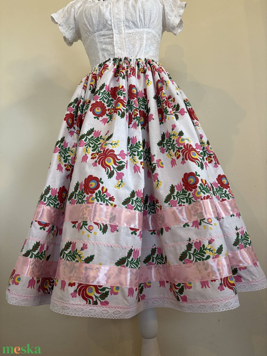 Matyó mintás néptáncos szoknya - ruha & divat - női ruha - szoknya - Meska.hu