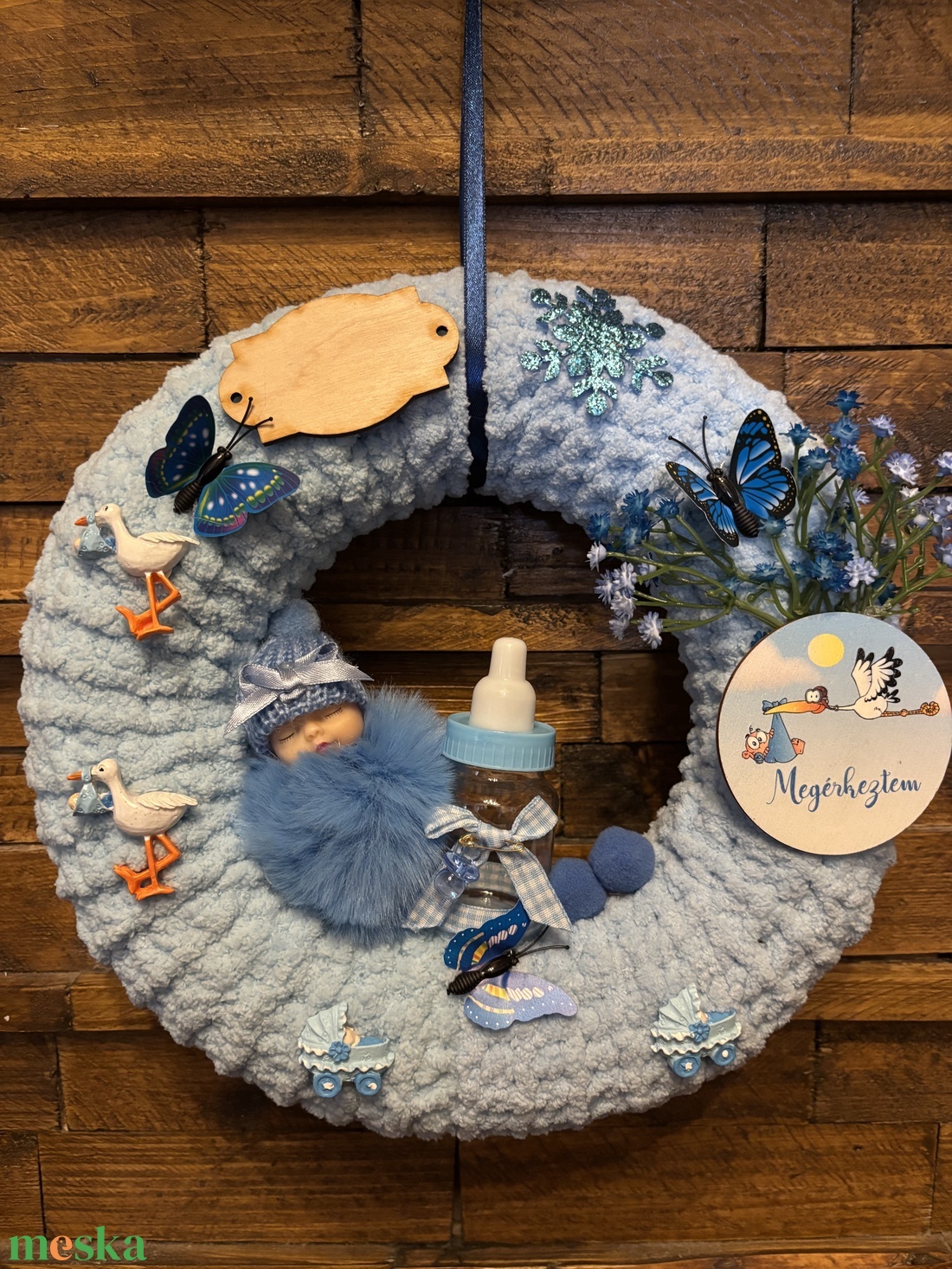 Babaváró ajtódísz - otthon & életmód - babaszoba, gyerekszoba - babaszoba, gyerekszoba - Meska.hu