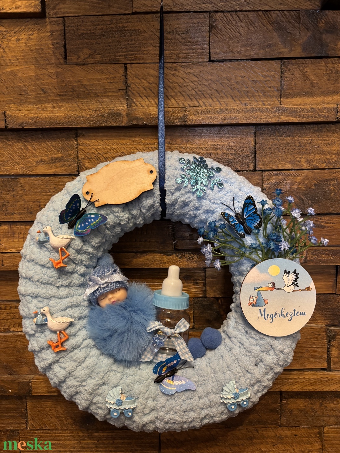 Babaváró ajtódísz - otthon & életmód - babaszoba, gyerekszoba - babaszoba, gyerekszoba - Meska.hu