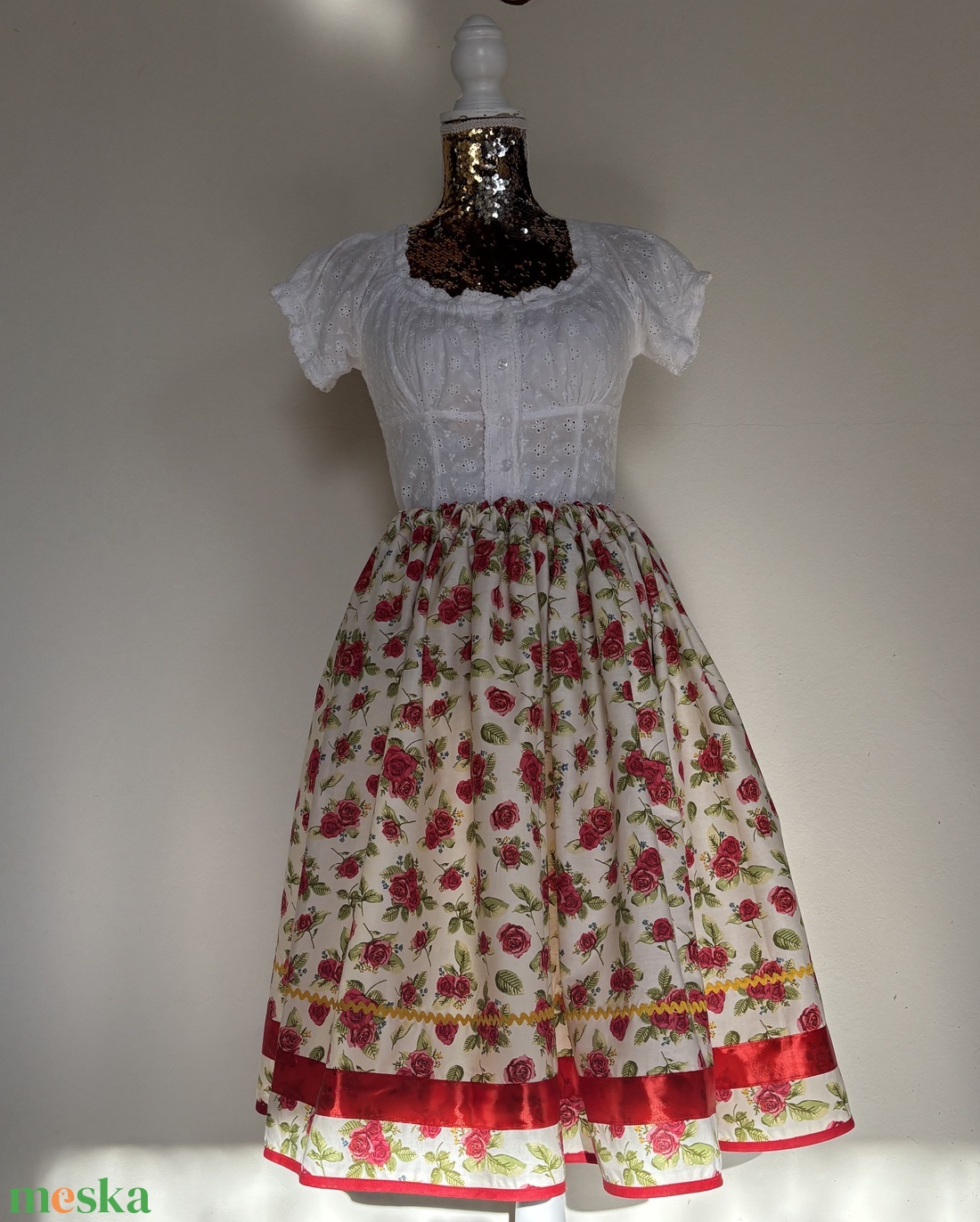 Néptáncos szoknya - ruha & divat - női ruha - szoknya - Meska.hu