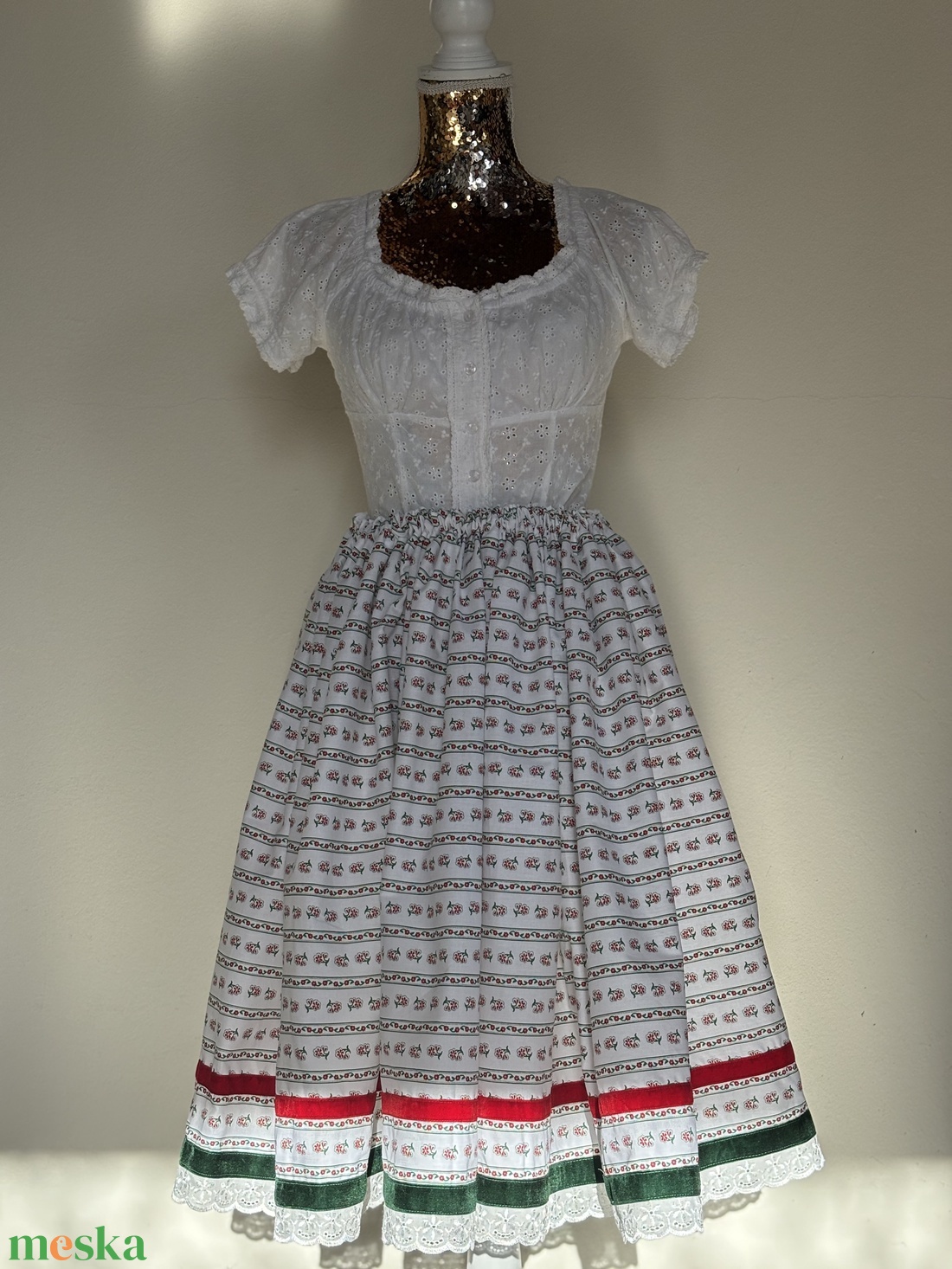 Néptáncos szoknya - ruha & divat - női ruha - szoknya - Meska.hu