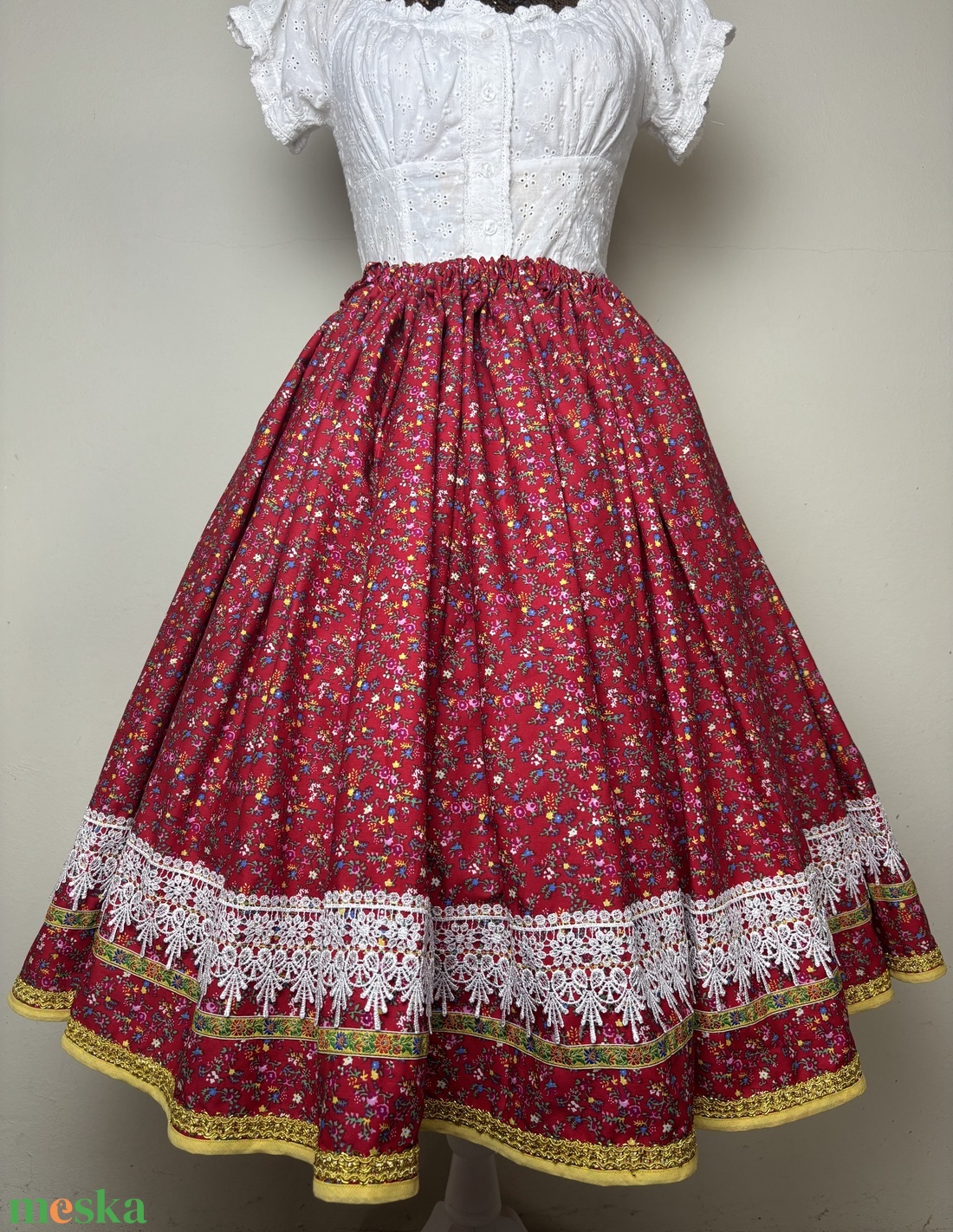 Néptáncos, népviseleti, folklór,  pörgős szoknya - ruha & divat - női ruha - szoknya - Meska.hu