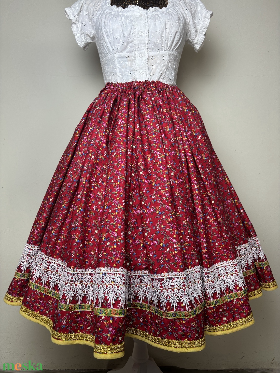 Néptáncos, népviseleti, folklór,  pörgős szoknya - ruha & divat - női ruha - szoknya - Meska.hu