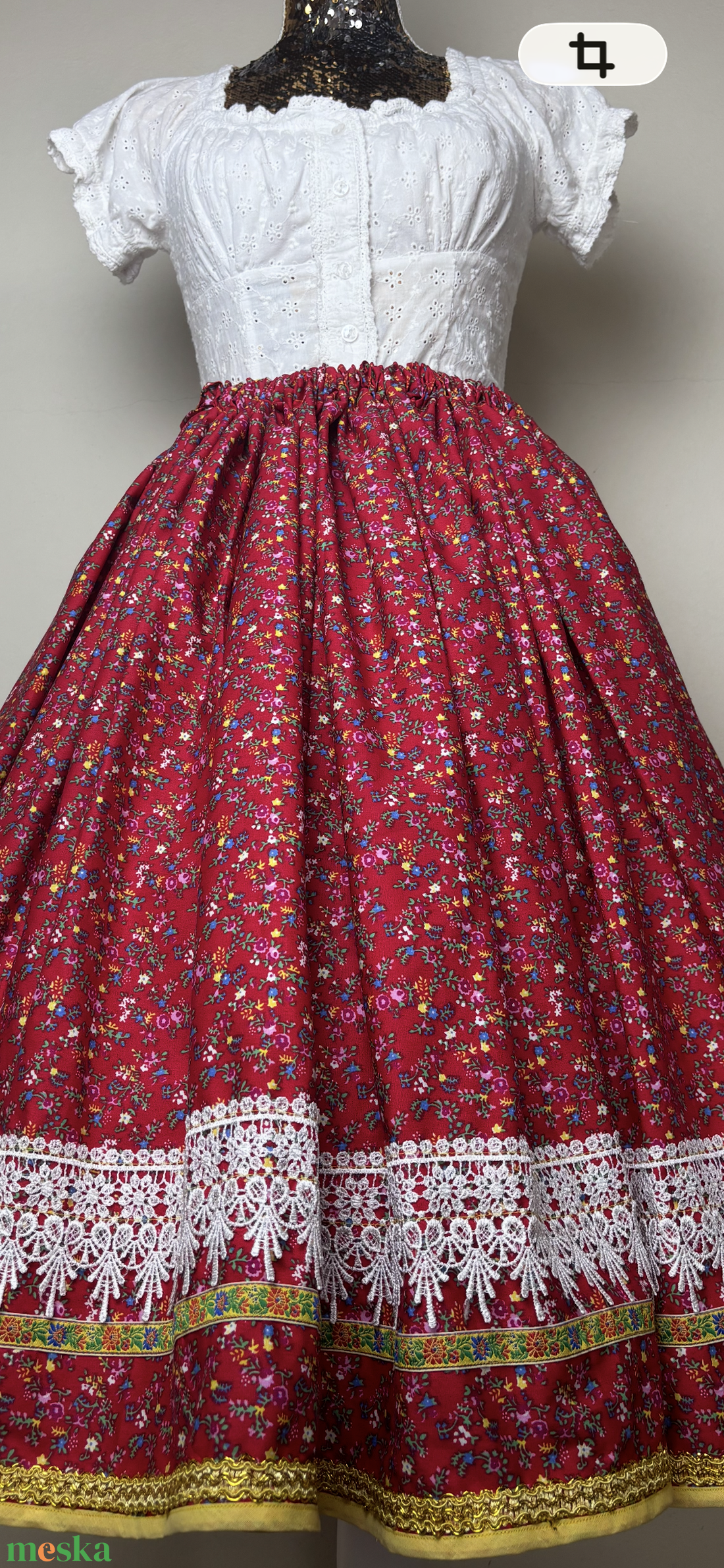 Néptáncos, népviseleti, folklór,  pörgős szoknya - ruha & divat - női ruha - szoknya - Meska.hu
