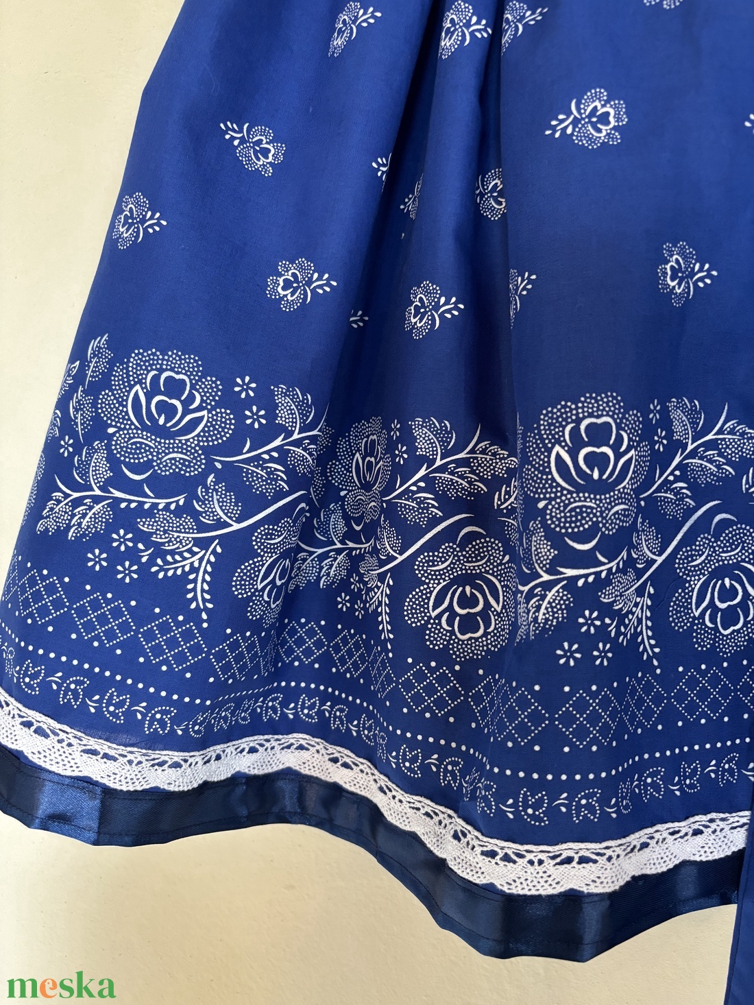 Lány kékfestő , néptáncos, folklór szoknya - ruha & divat - gyerekruha - szoknya - Meska.hu