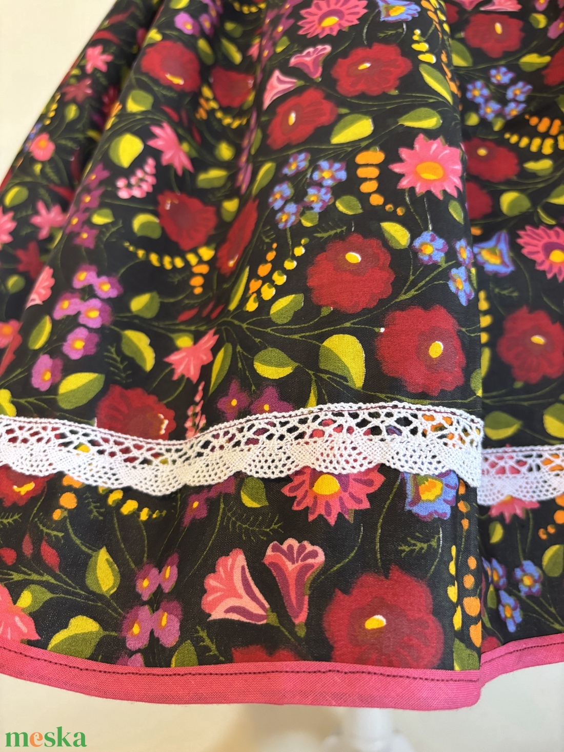 Kalocsai mintás néptáncos, folklór , néptáncos szoknya - ruha & divat - női ruha - szoknya - Meska.hu