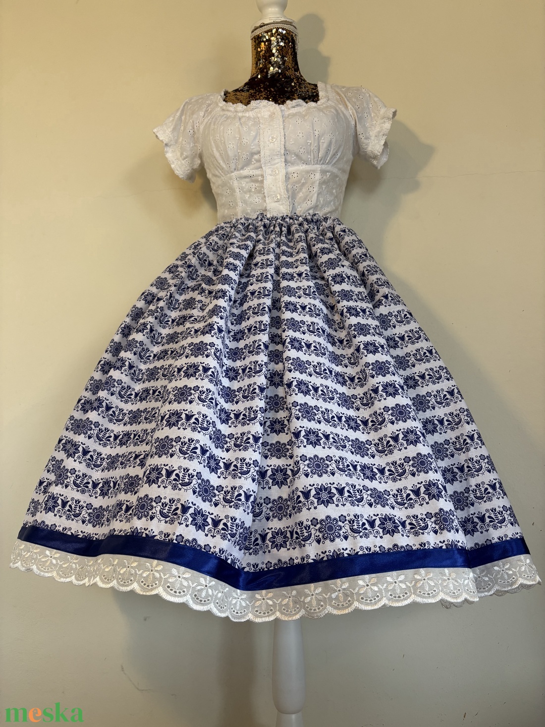 Népmese mintás , magyaros, néptáncos szoknya - ruha & divat - női ruha - szoknya - Meska.hu