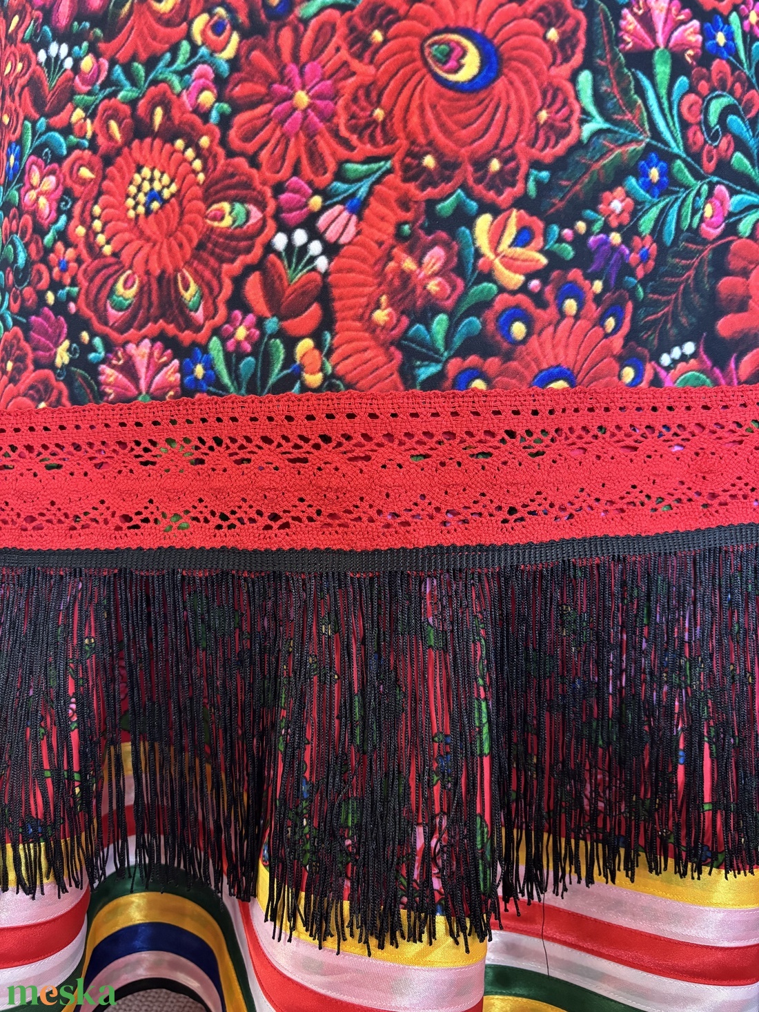 Matyó mintás folklór, néptáncos  szoknya - ruha & divat - női ruha - szoknya - Meska.hu