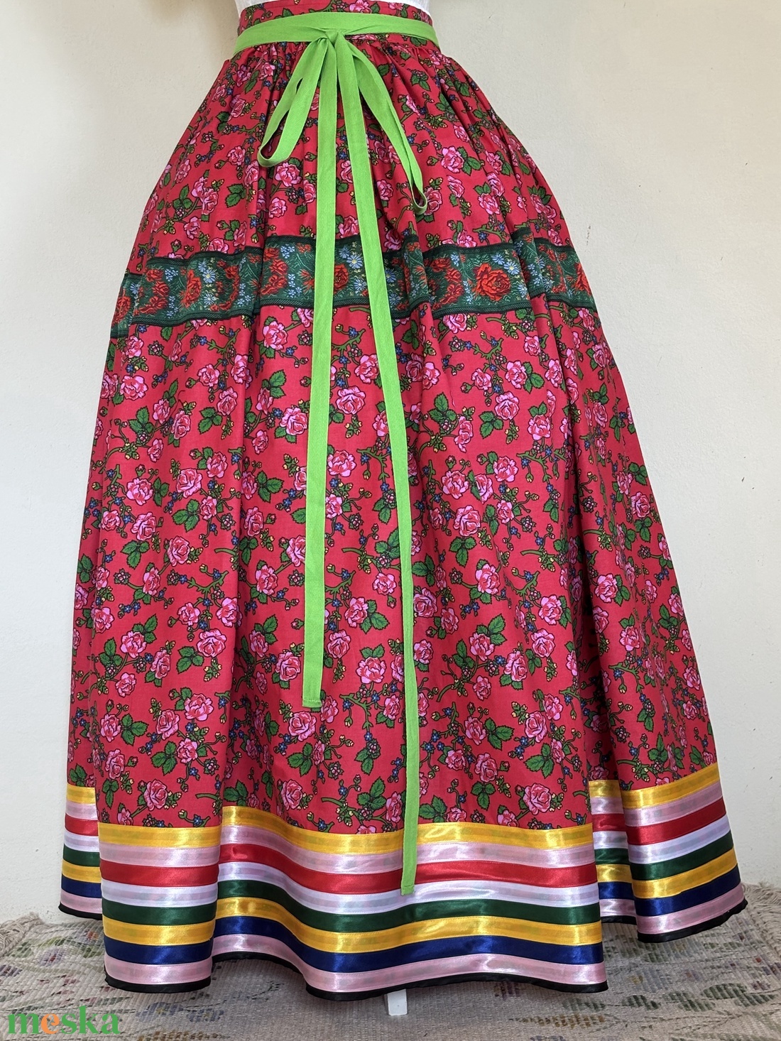 Matyó mintás folklór, néptáncos  szoknya - ruha & divat - női ruha - szoknya - Meska.hu