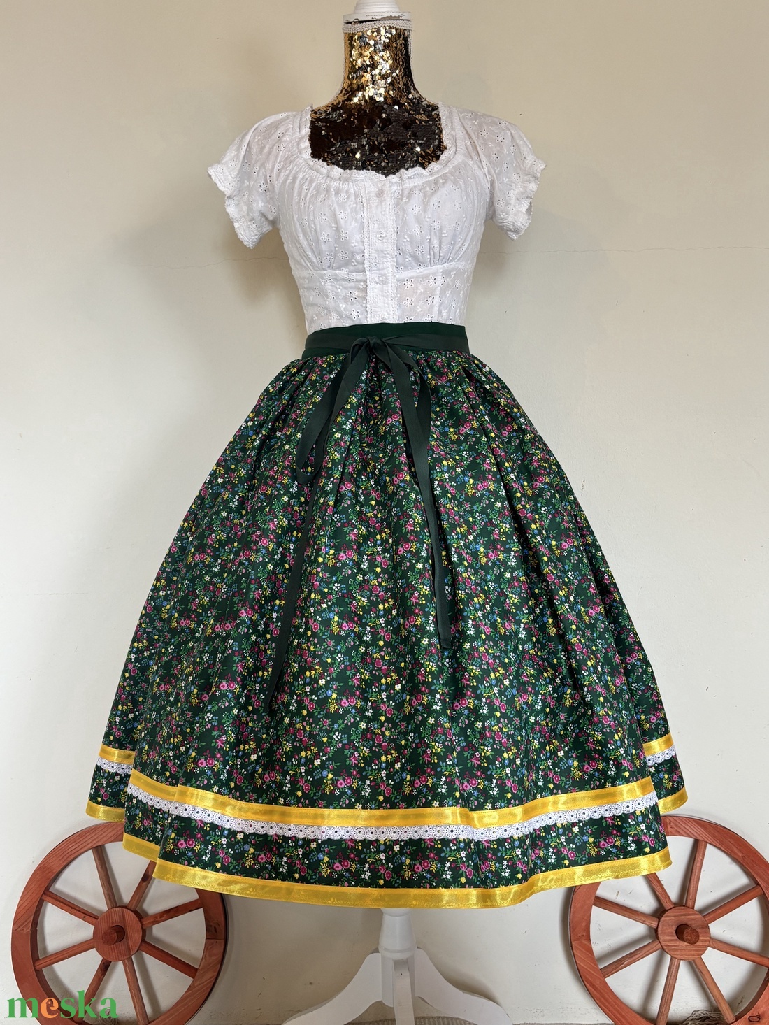 Néptáncos, folklór szoknya - ruha & divat - női ruha - szoknya - Meska.hu