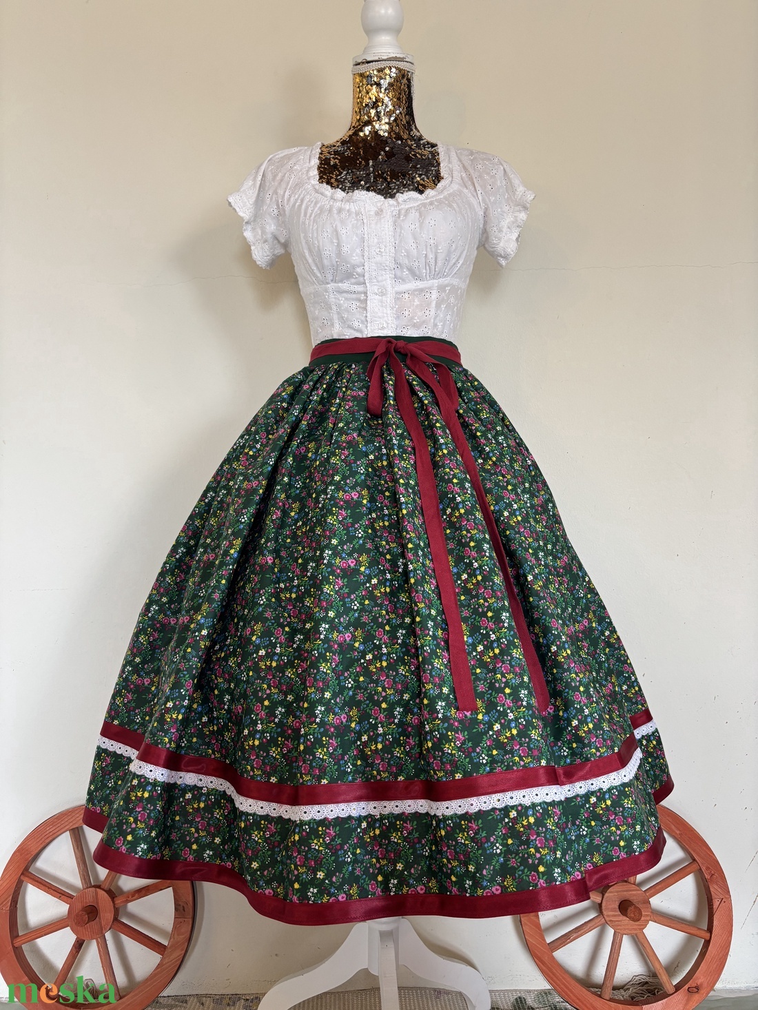 Néptáncos, folklór szoknya - ruha & divat - női ruha - szoknya - Meska.hu