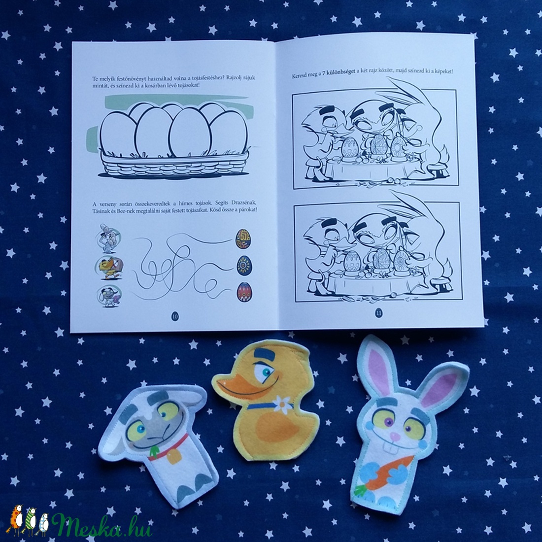 Húsvéti mesecsomag - mese- és foglalkoztatófüzet, ujjbábok, letölthető játékok -  - Meska.hu