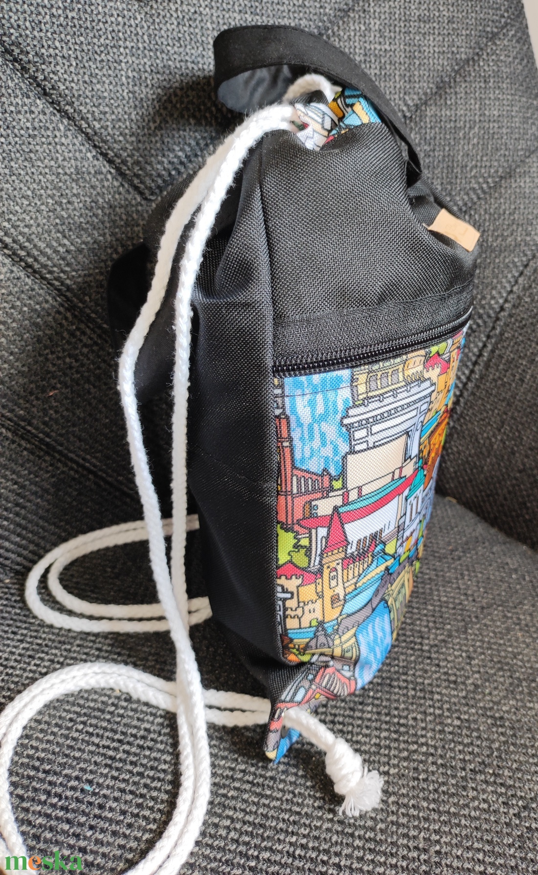 Városi mintás Gymbag hátizsák - táska & tok - hátizsák - tornazsák, gymbag - Meska.hu Városi mintás Gymbag hátizsák - táska & tok - hátizsák - tornazsák, gymbag - Meska.hu