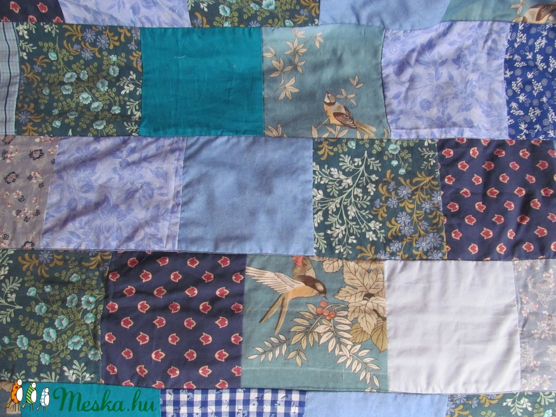 kék patchwork takaró - - Meska.hu kék patchwork takaró - - Meska.hu