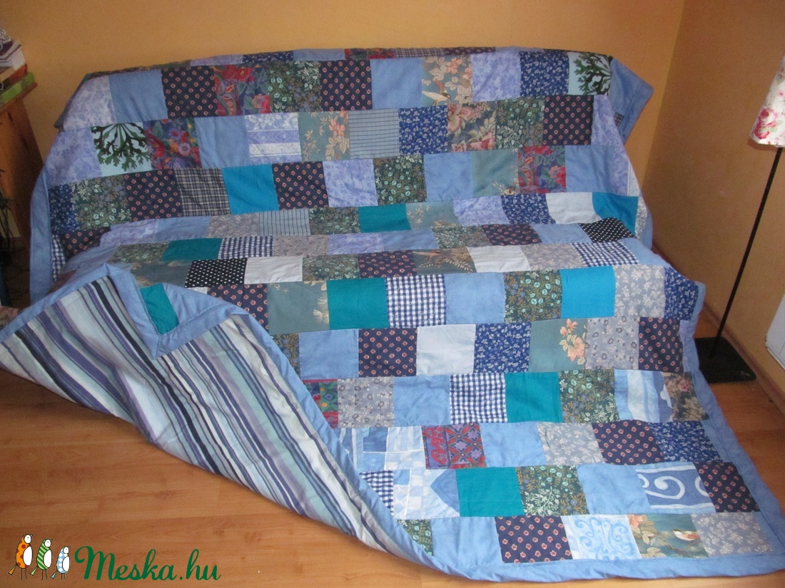 kék patchwork takaró - - Meska.hu kék patchwork takaró - - Meska.hu